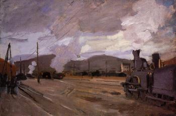 Claude Oscar Monet : The Railroad Station at Argenteuil